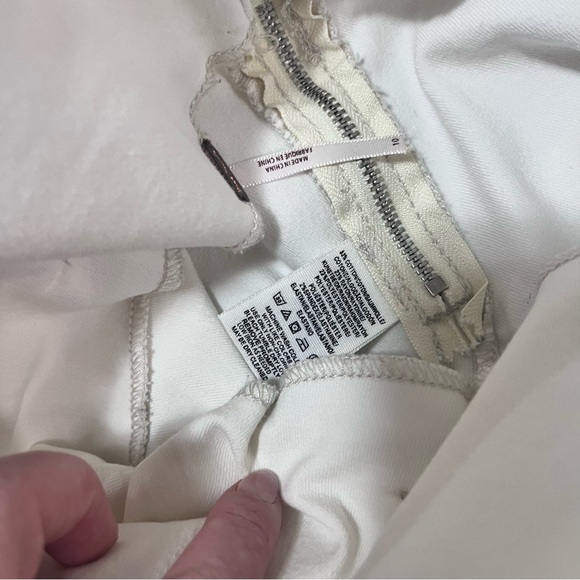 Free People Boho White Belted Mini Jean Skirt Women’s Size 10 - Picture 6 of 12